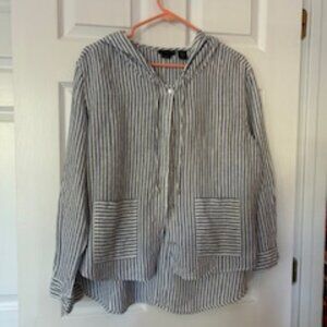 Tahari Blue Striped Top -